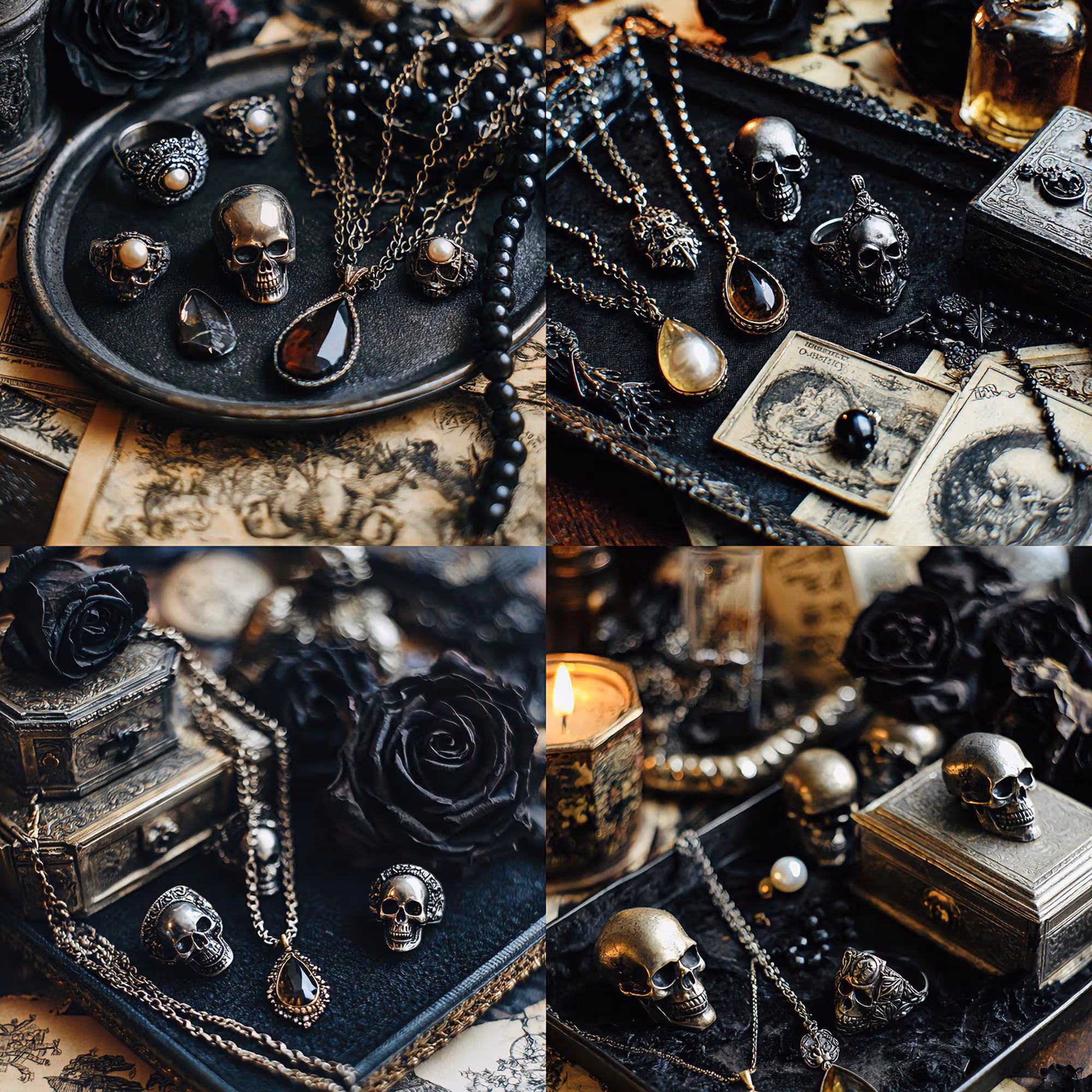 Gothic Mystery Jewelry Jar fashion jewelry assortment