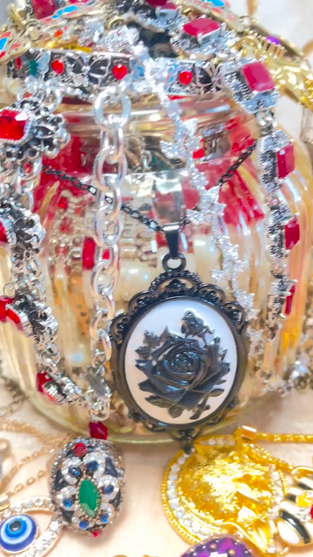 Gothic Romance Mystery Jewelry Jar fashion jewelry assortment