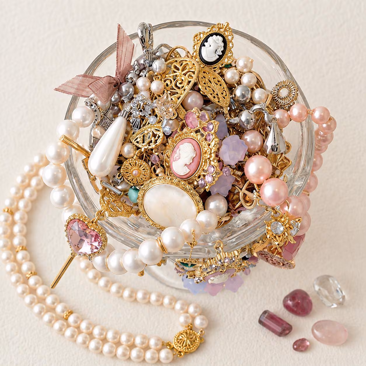 Pink Coquette Mystery Jewelry Jar fashion jewelry assortment