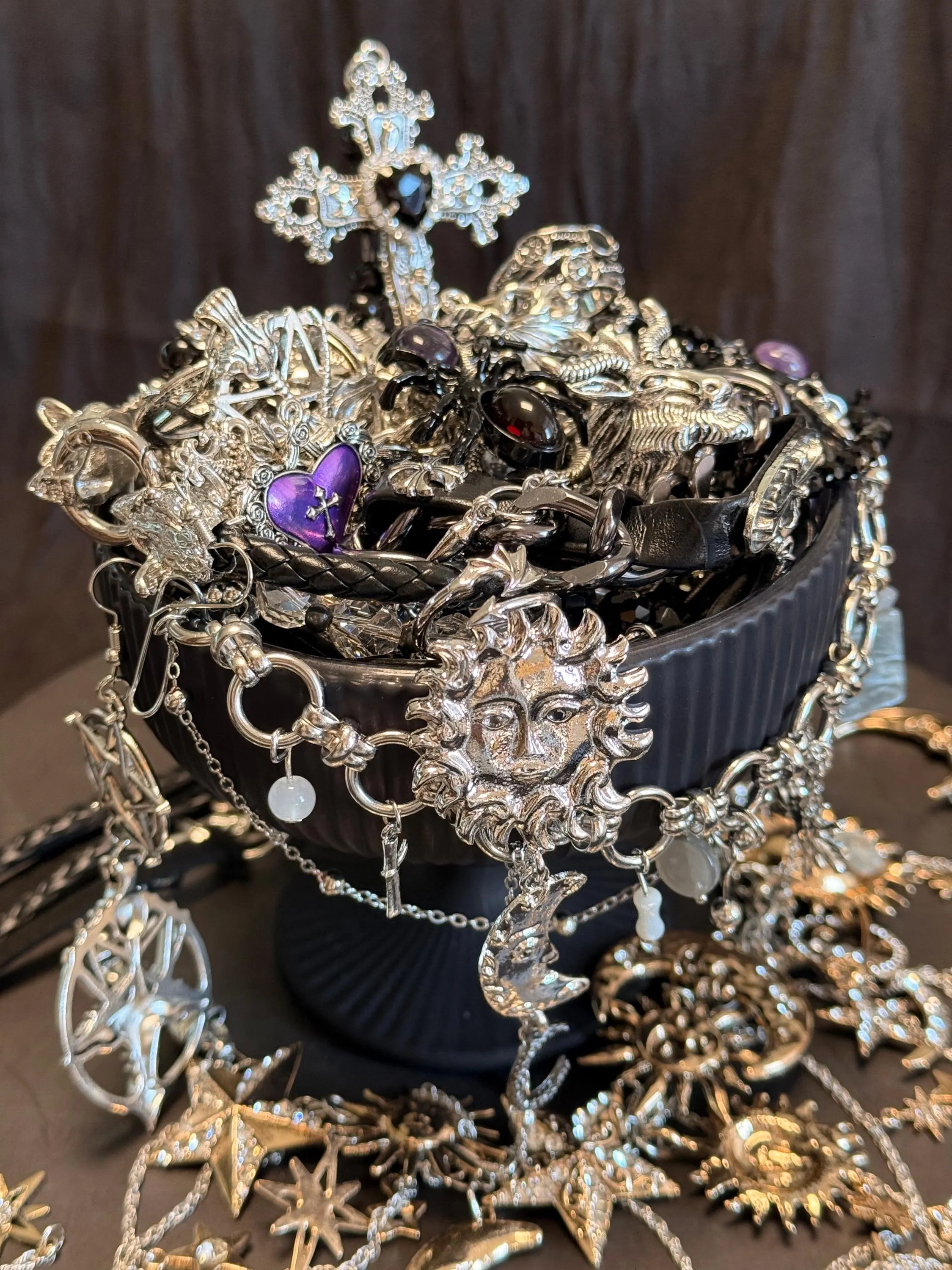 Dark Celestial Mystery Jewelry Jar fashion jewelry assortment