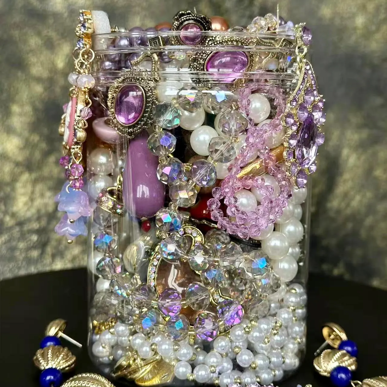 Mystic Violet Mystery Jewelry Jar fashion jewelry assortment