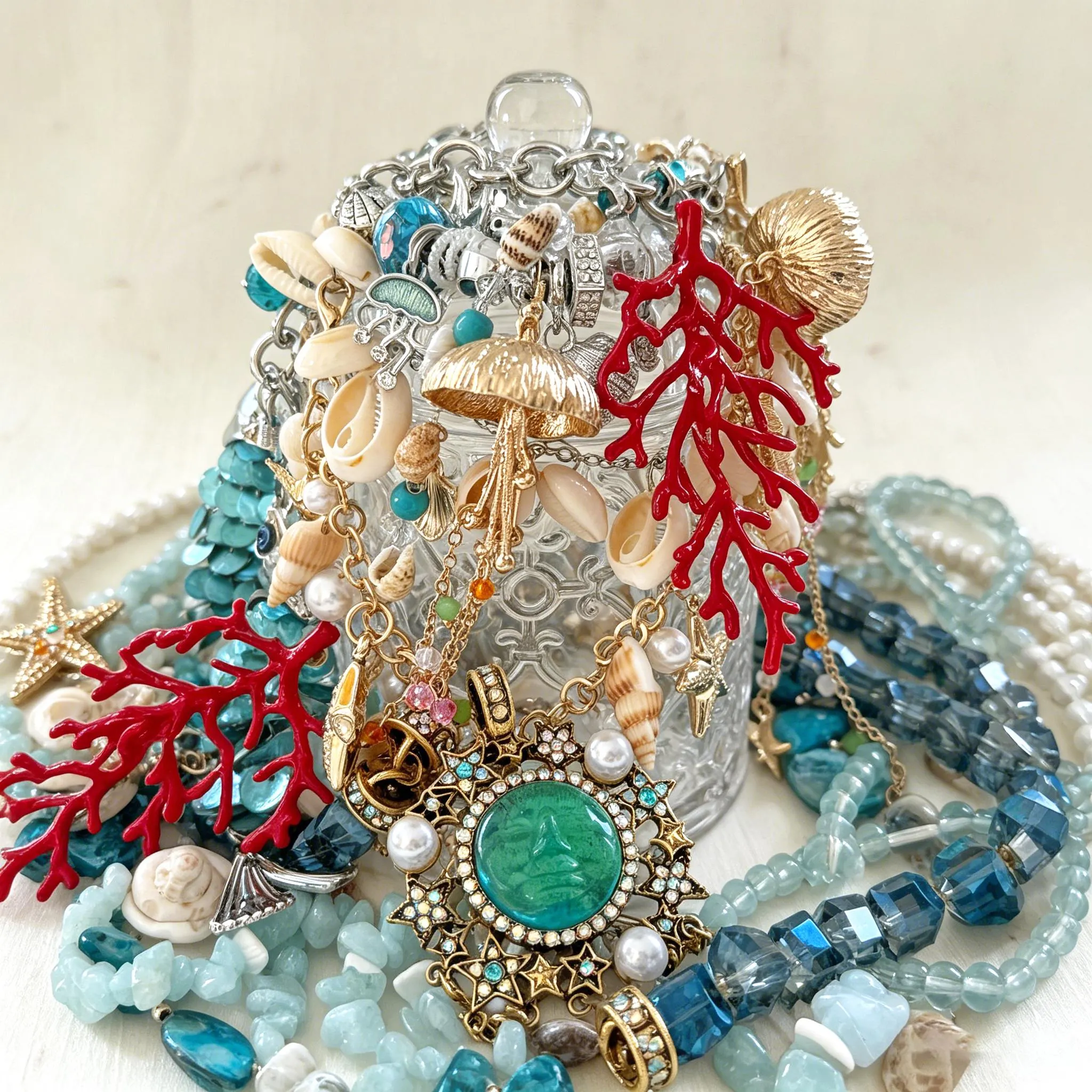 Ocean Pearl Style Mystery Jewelry Jar fashion jewelry assortment