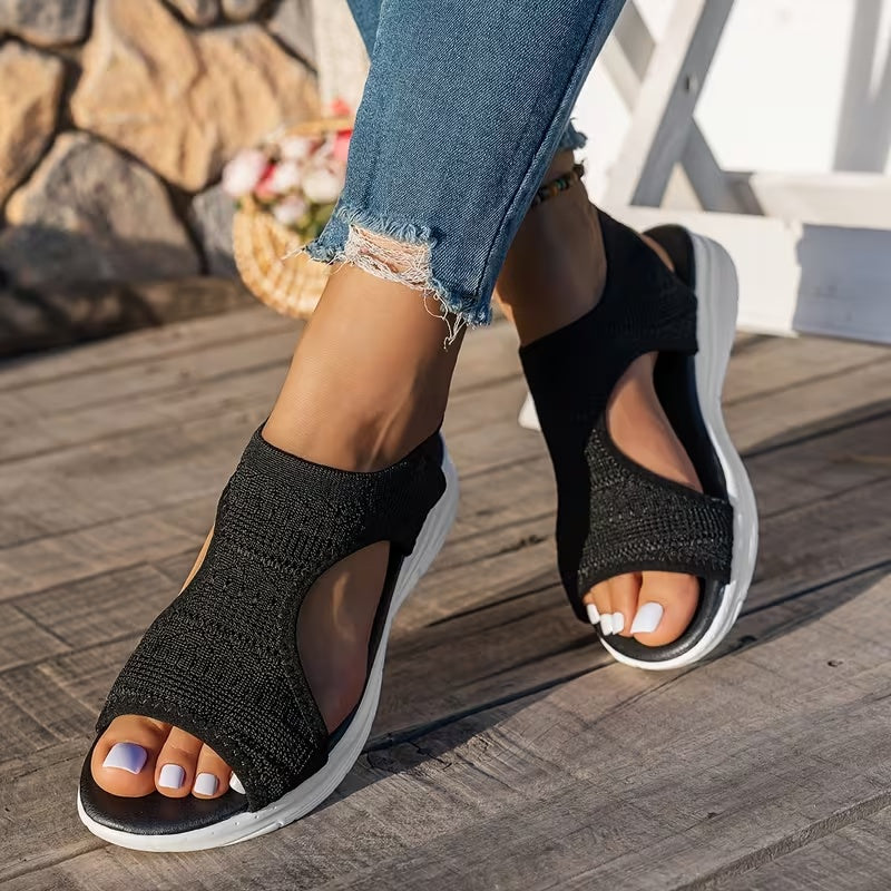 Women's Open-Toe Orthopedic Wedge Sandals – Lightweight, Breathable & Joint-Friendly