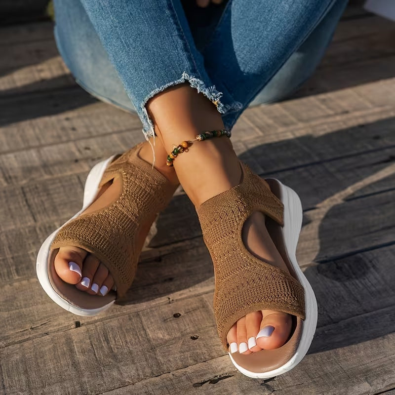 Women's Open-Toe Orthopedic Wedge Sandals – Lightweight, Breathable & Joint-Friendly