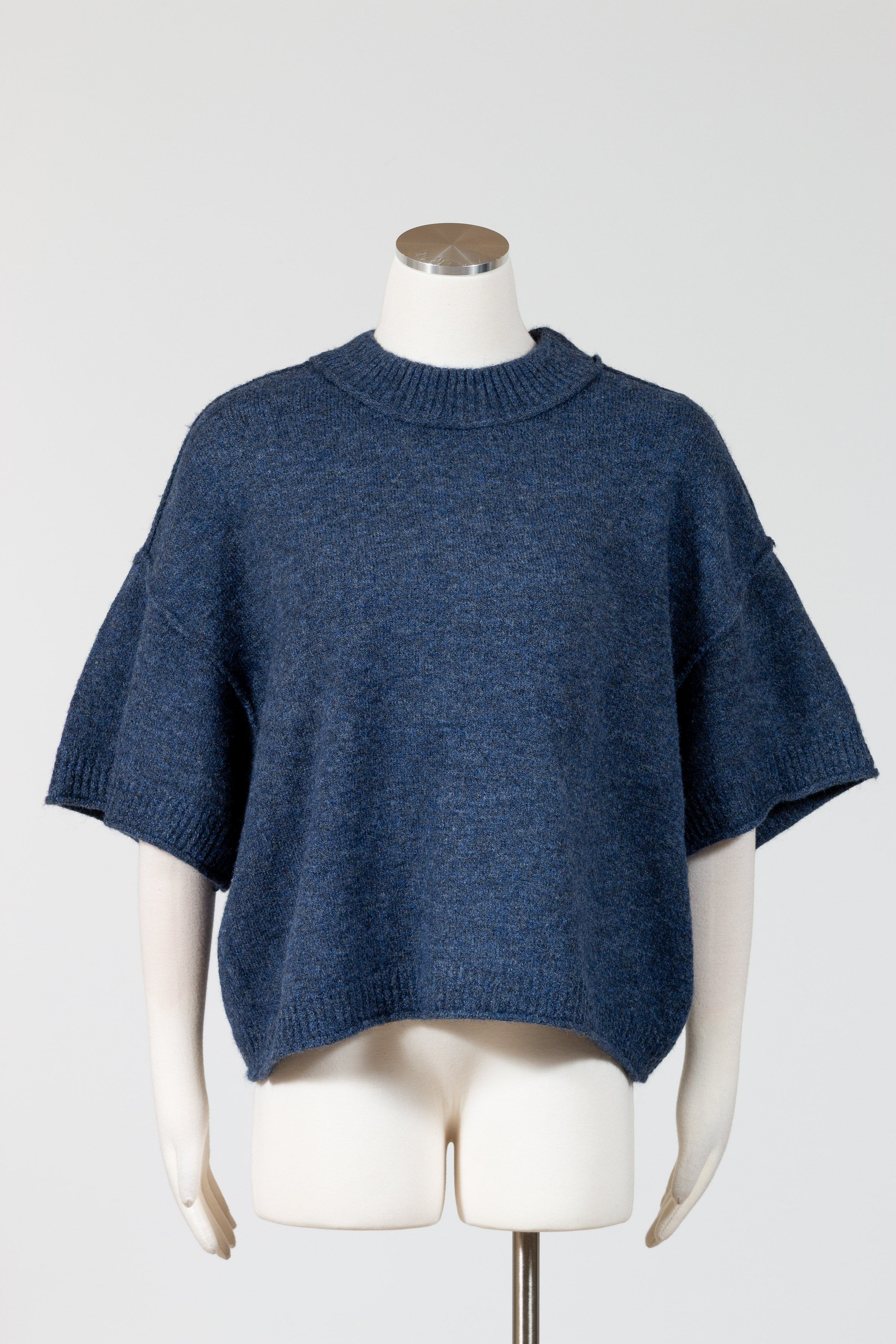 Elbow Sleeve Crewneck Sweater