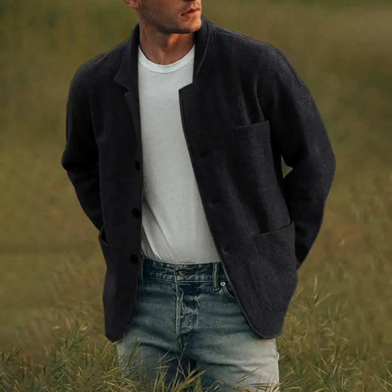 CLEARANCE SALE🔥 Men's Solid Color Fashion Jacket Coat Casual Jacket Coat