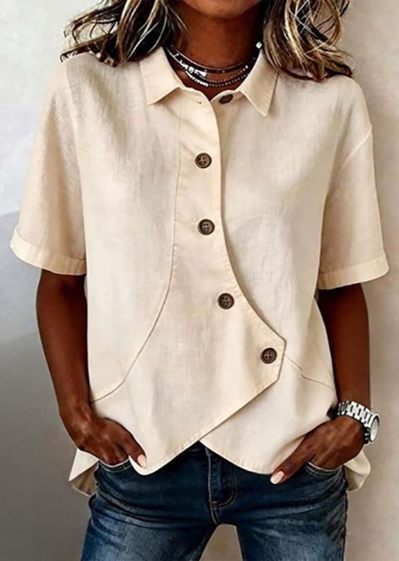 Asymmetrical Placket Button Down Shirt
