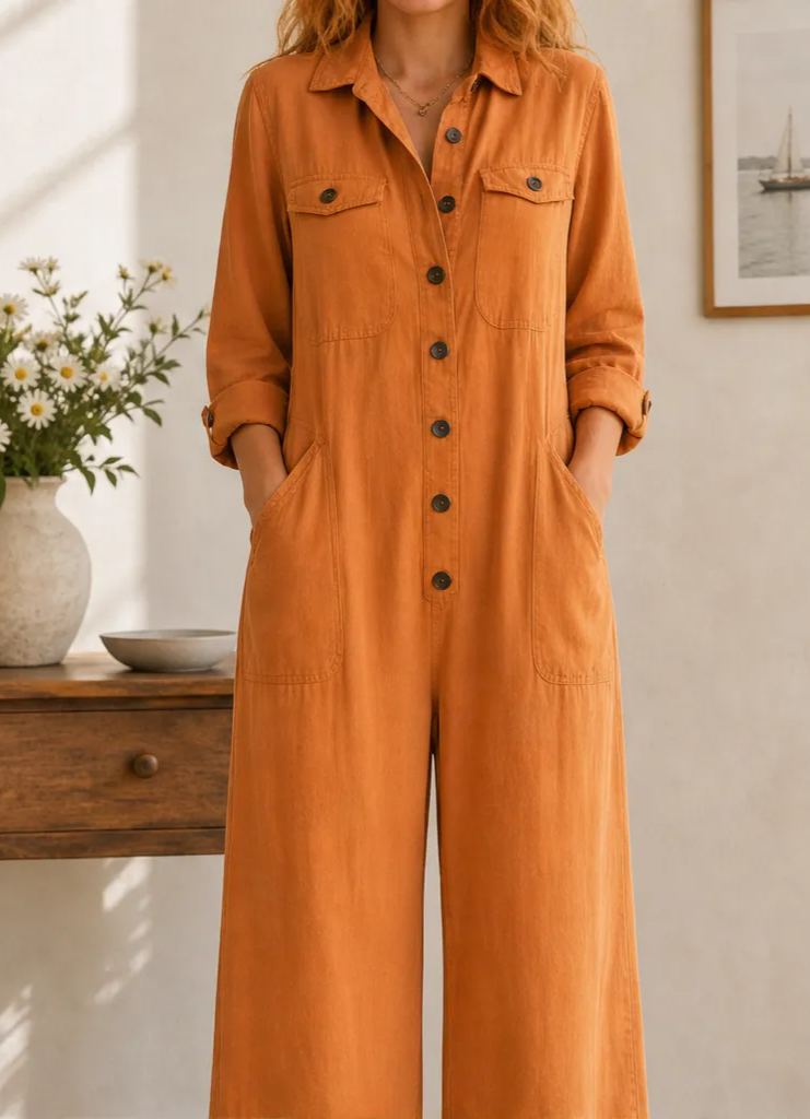 ✨ TODAY ONLY — 50% OFF ✨ Women's Relaxed Wide‑Leg Cargo Jumpsuit