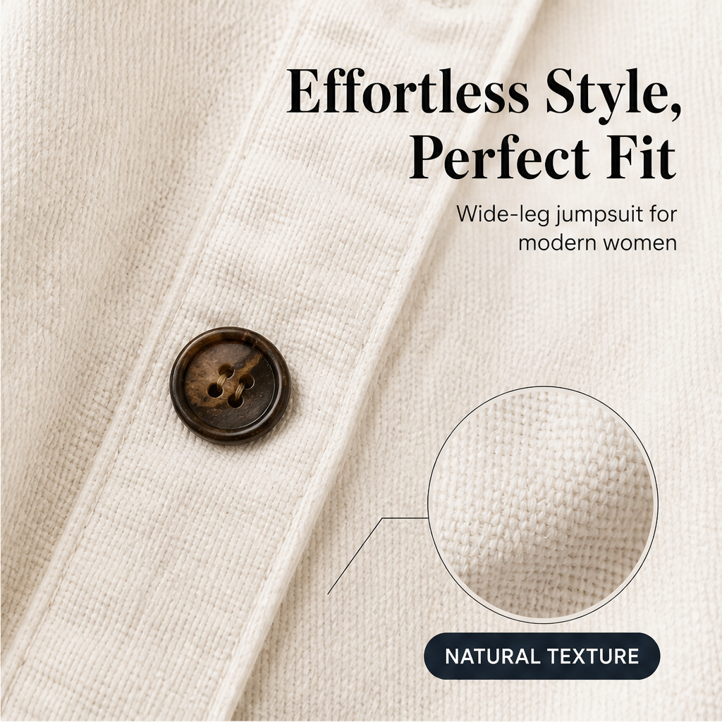 ✨ TODAY ONLY — 50% OFF ✨ Women's Relaxed Wide‑Leg Cargo Jumpsuit