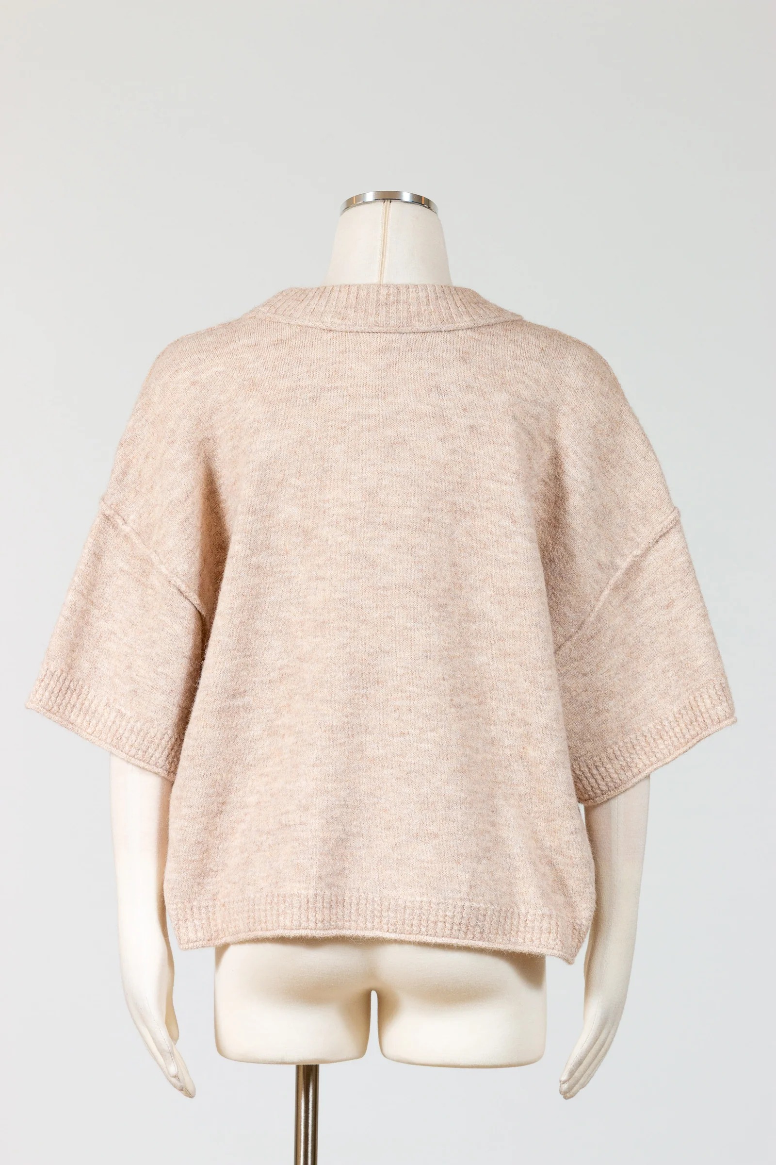 Elbow Sleeve Crewneck Sweater