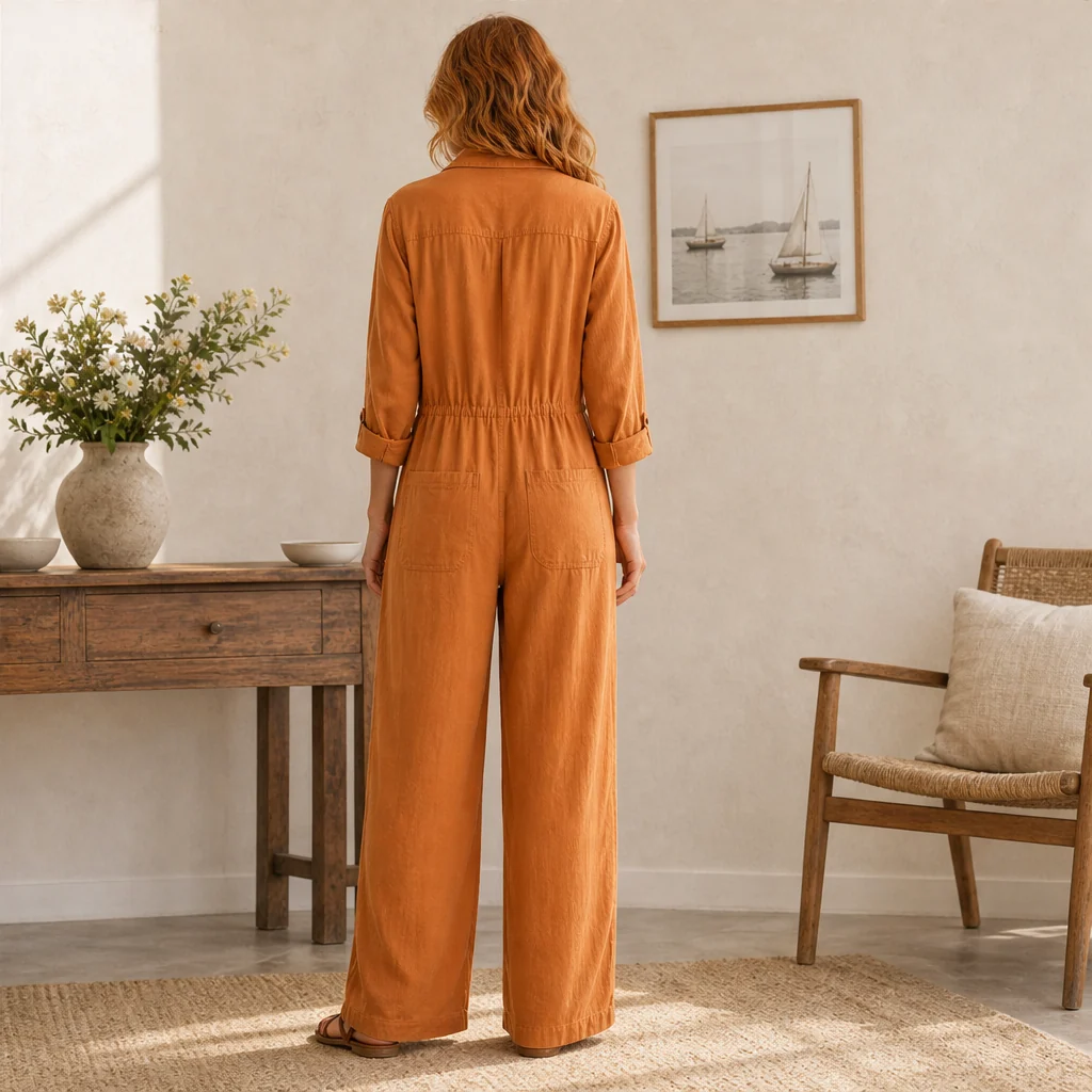 ✨ TODAY ONLY — 50% OFF ✨ Women's Relaxed Wide‑Leg Cargo Jumpsuit