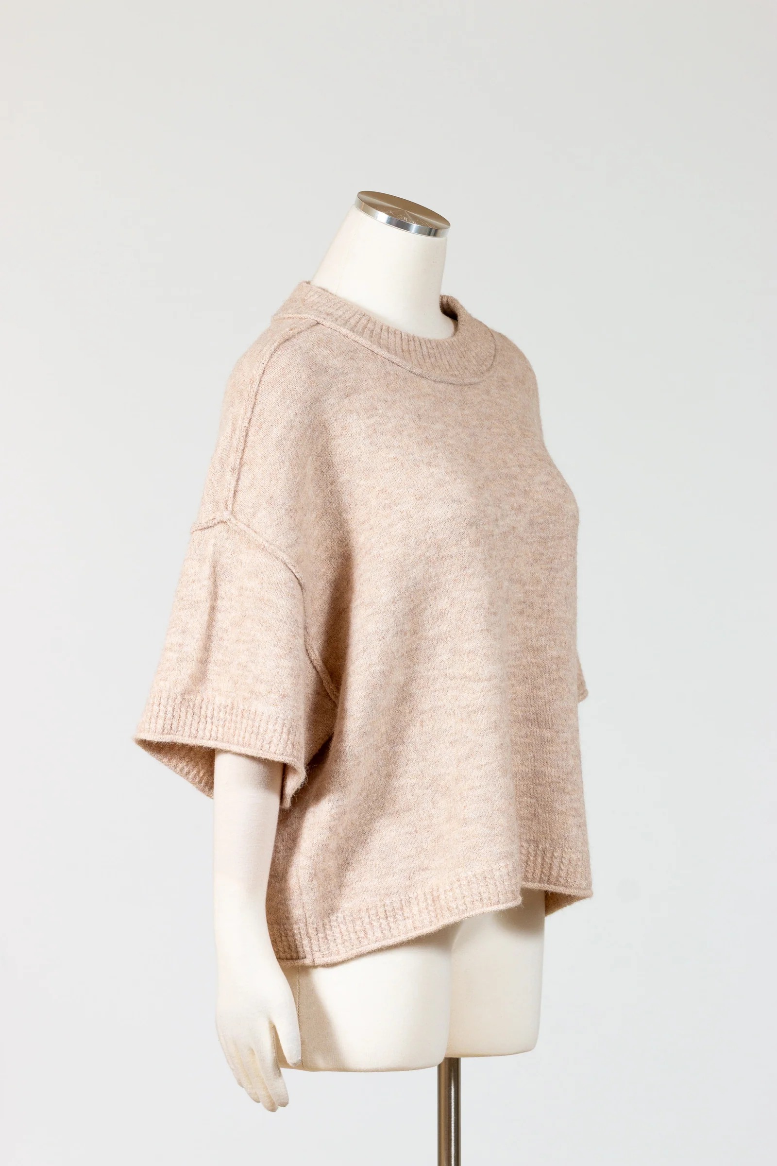 Elbow Sleeve Crewneck Sweater