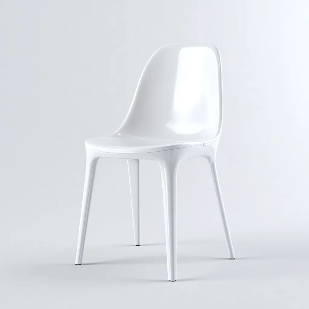 Sedia da pranzo 48×52×82 cm - bianco - struttura in materiale plastico - Sala da pranzo-Valaostudio