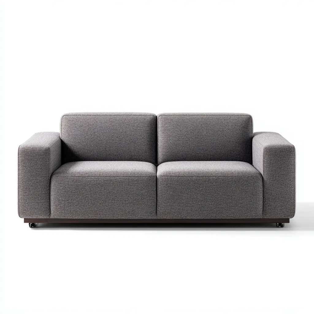 Divano a due posti in tessuto 177×86×81 cm - grigio scuro - linea moderna compatta-Valaostudio