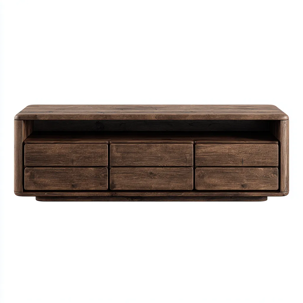 Mobile TV 160×42×55 cm - marrone - legno - stile moderno con spazio contenitivo - soggiorno-Valaostudio