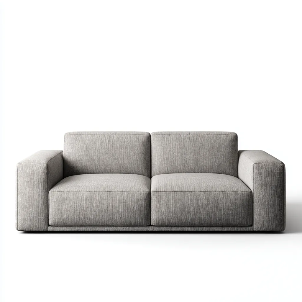 Divano 2 posti imbottito in tessuto 179×89×79 cm - grigio - stile minimalista per soggiorno-Valaostudio
