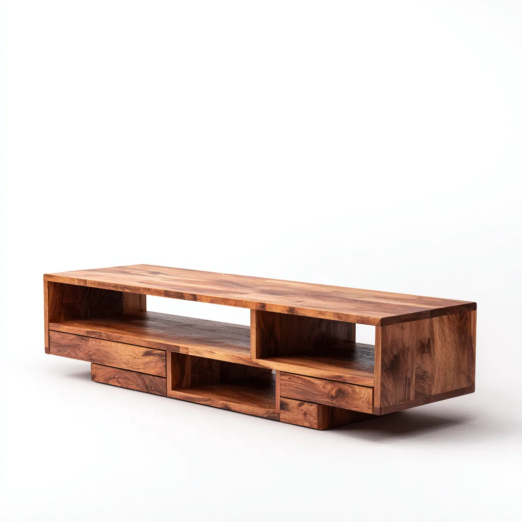 Mobile TV 165×42×48 cm - marrone - legno - stile moderno con vani aperti - soggiorno-Valaostudio
