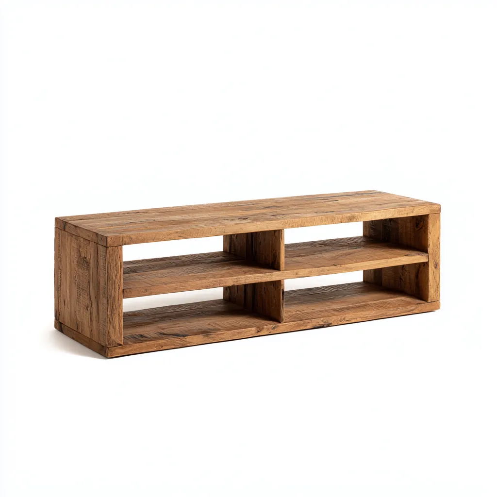 Mobile TV 155×40×50 cm - marrone chiaro - legno - struttura aperta - soggiorno-Valaostudio