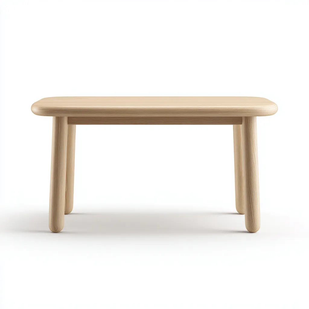 Tavolo da pranzo 140×80×75 cm - legno naturale - naturale - profilo arrotondato minimalista-Valaostudio