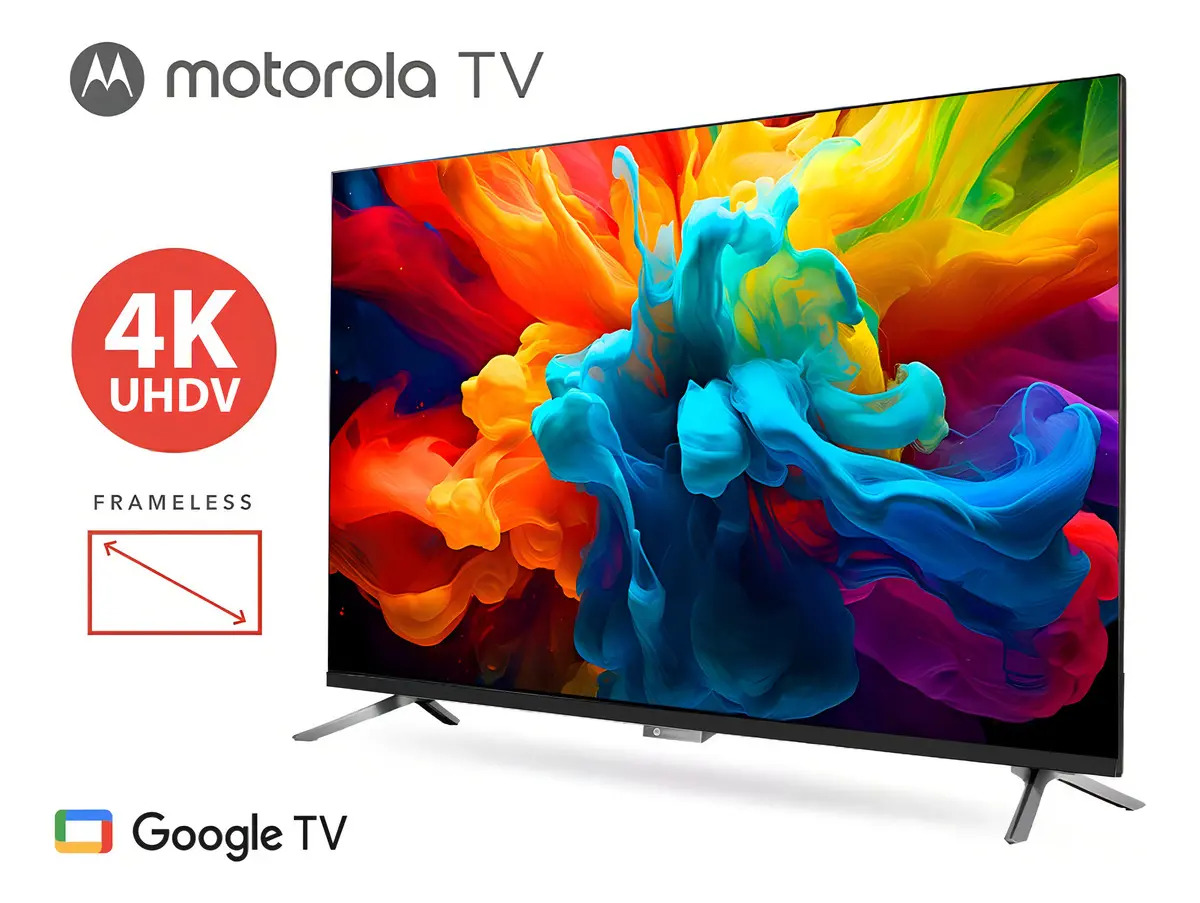 Smart Tv Pantalla 65 Pulgadas Motorola Google Tv Qled 4k Televisor Bluetooth WiFi HDMI USB AV