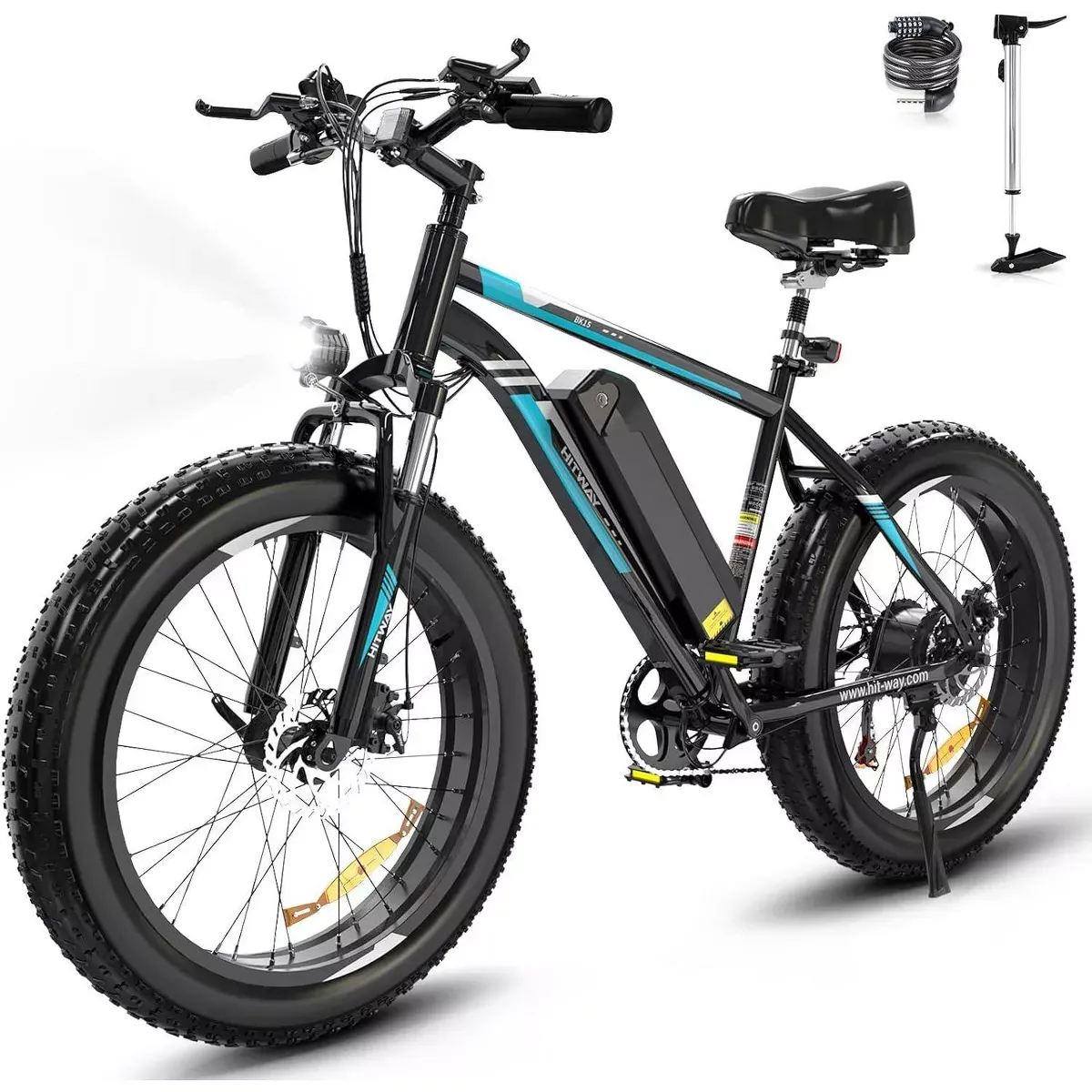 HITWAY BK15M Electric Bike: 26" × 4.0 Fat Tire, 750W, 48V/15AH