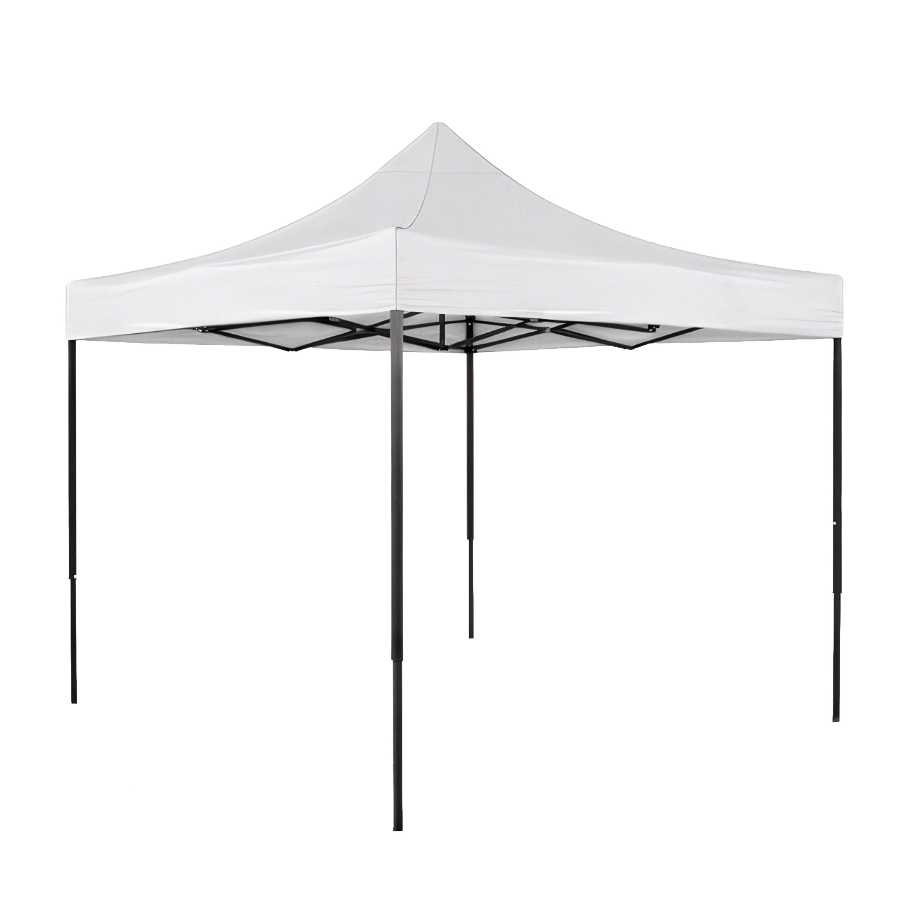 Combo Toldo Blanco 3x3 + 2 mesas plegables negras verona 1.80