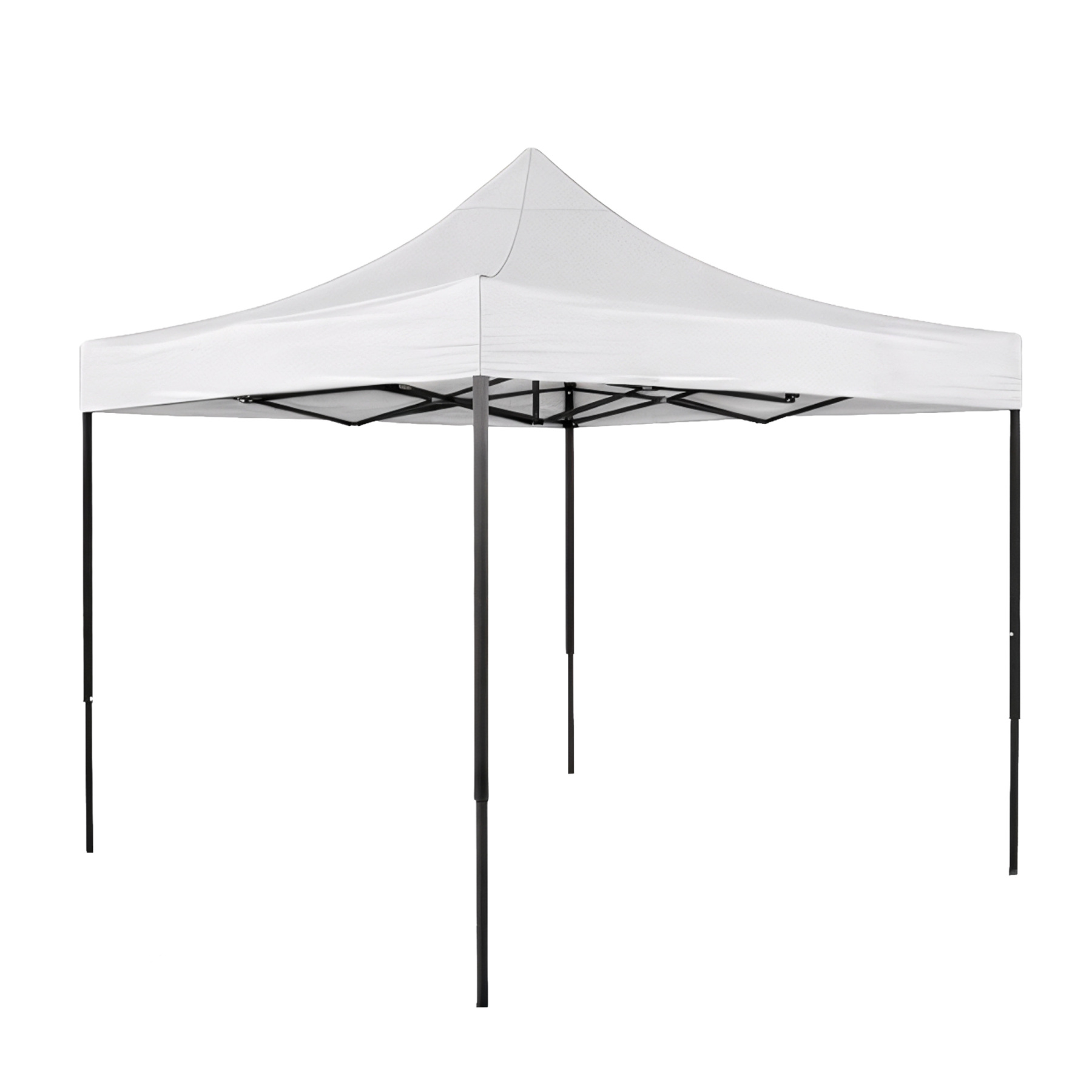 Combo Toldo Blanco 3x3 + 2 mesas plegables negras verona 1.80