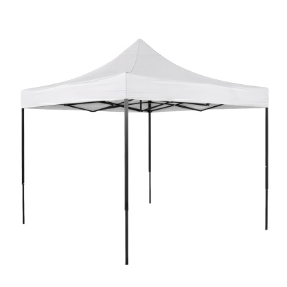 Combo Toldo Blanco 3x3 + 2 mesas plegables negras verona 1.80