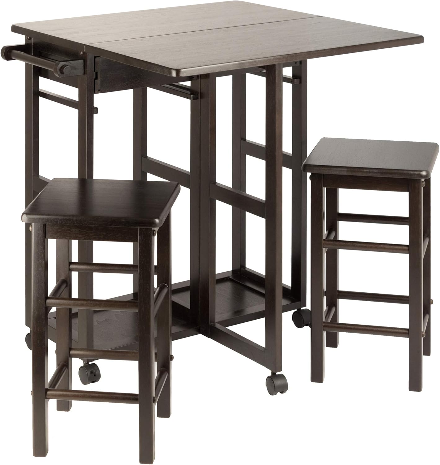 Winsome Wood 23330 Mesa Suzanne 3-Pack Space Saver Set, Coffee