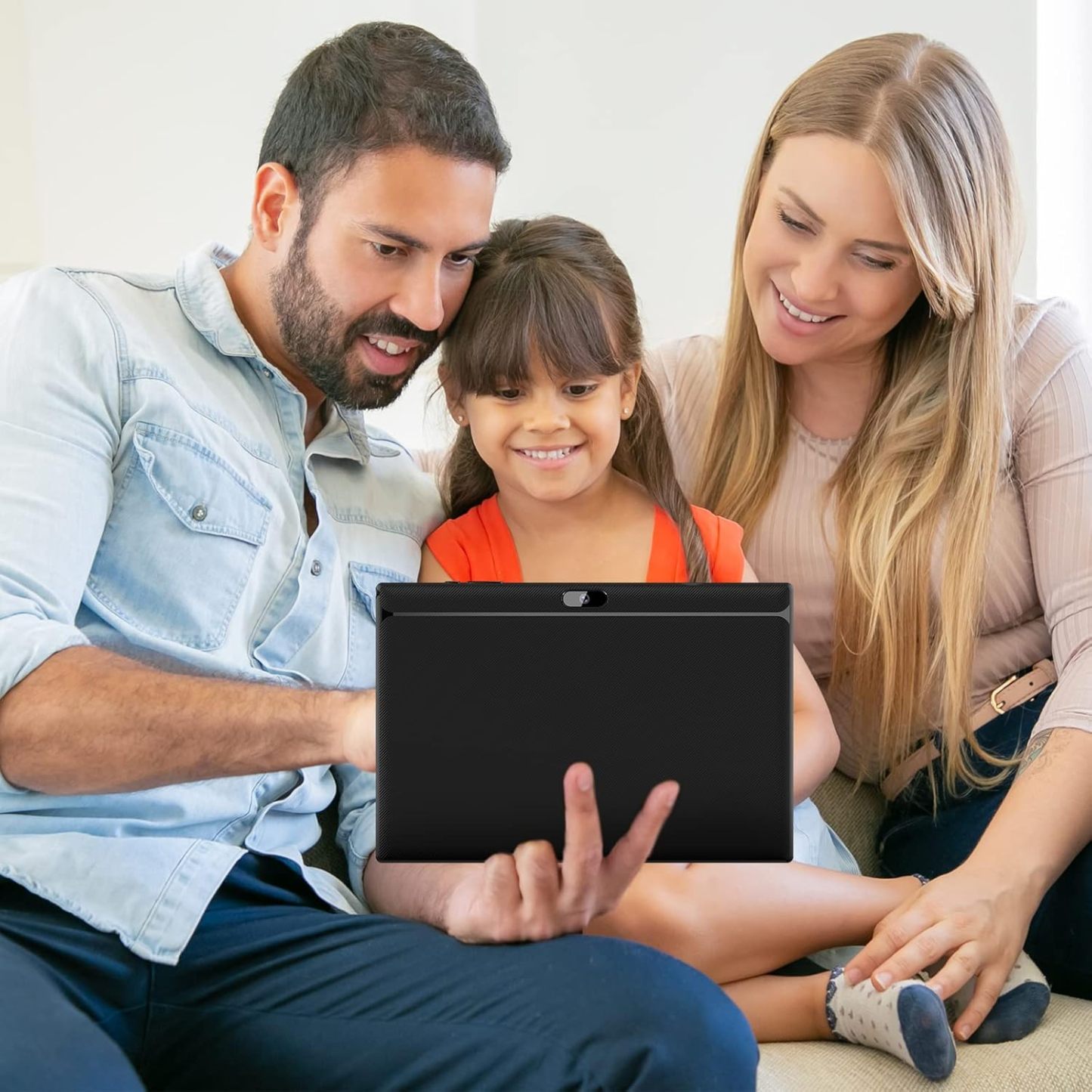 Tablet con teclado 2 en 1, Android 11, 10.1 pulgadas FHD, con teclado/mouse/funda/lápiz capacitivo/película templada, 64 GB+2 GB, Wi-Fi, cámara dual 8 MP, procesador quad core, batería 6,000 mAh, rosa