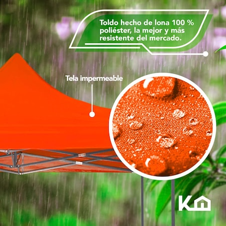 Toldo Carpa Impermeable Plegable Acero 2x2 M Bolsa