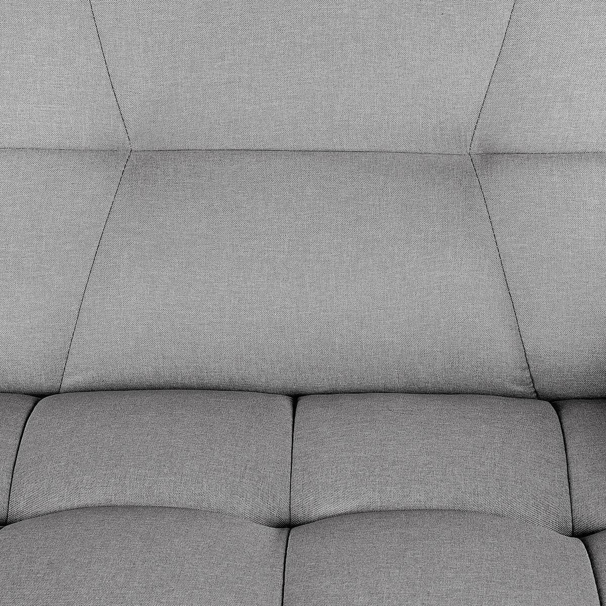 Yaheetech Sofá cama convertible moderno futón sofás, cama plegable y abajo, tela de lino reclinable para sala de estar, color gris