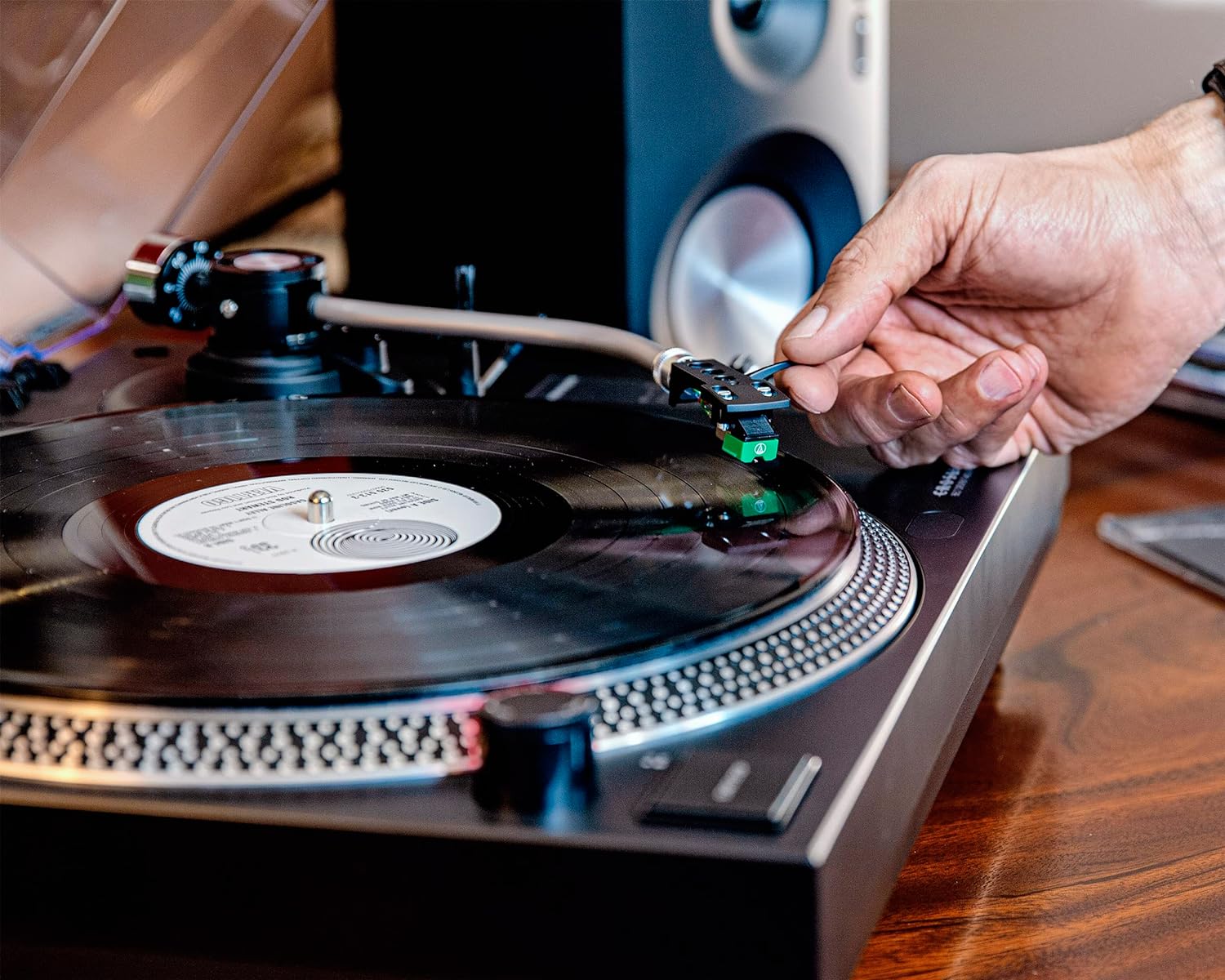 Crosley C100BT-BK Belt-Drive Bluetooth Turntable with S-Shaped Tone Arm with Adjustable Counterweight, Black