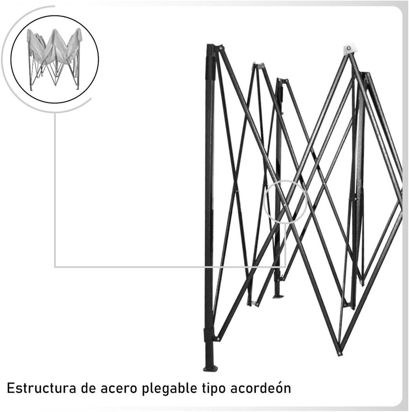 RACK & PACK Carpa 3x3 para Exteriores Lona Jardin Toldo Retractil Estructura de Acero Plegable 3 Ajustes de Altura Impermeabilidad 600D Premium Campismo Facil Armado Fiesta Reunión (Verde)