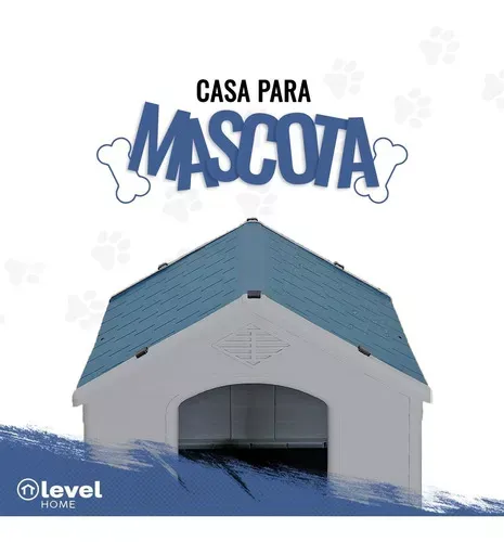 Casa De Plástico Exterior Térmica Raza Grande 97cm Color Azul