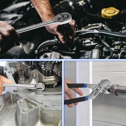 Prostormer - Juego de herramientas mecánicas, 240 piezas, kit universal de herramientas de reparación de automóviles para el hogar con caja de herramientas de aluminio resistente