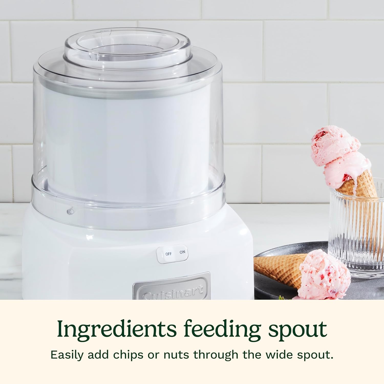 Cuisinart Automatic Frozen Yogurt Máquina para hacer helado y sorbete