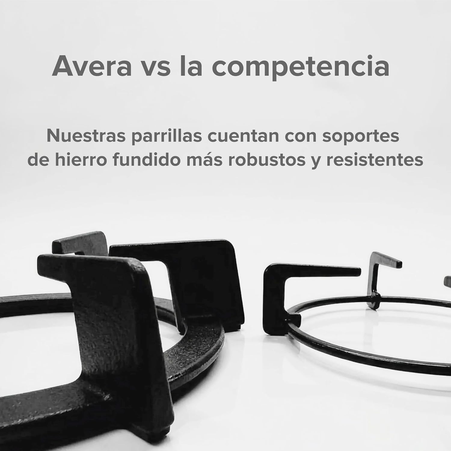 AVERA Parrilla de gas 3 quemadores Premium, Superficie de vidrio templado 60 cm, Soportes Hierro fundido, Encendido Electronico, Estufa Empotrable para Gas LP y Natural, Incluye espreas | VT3