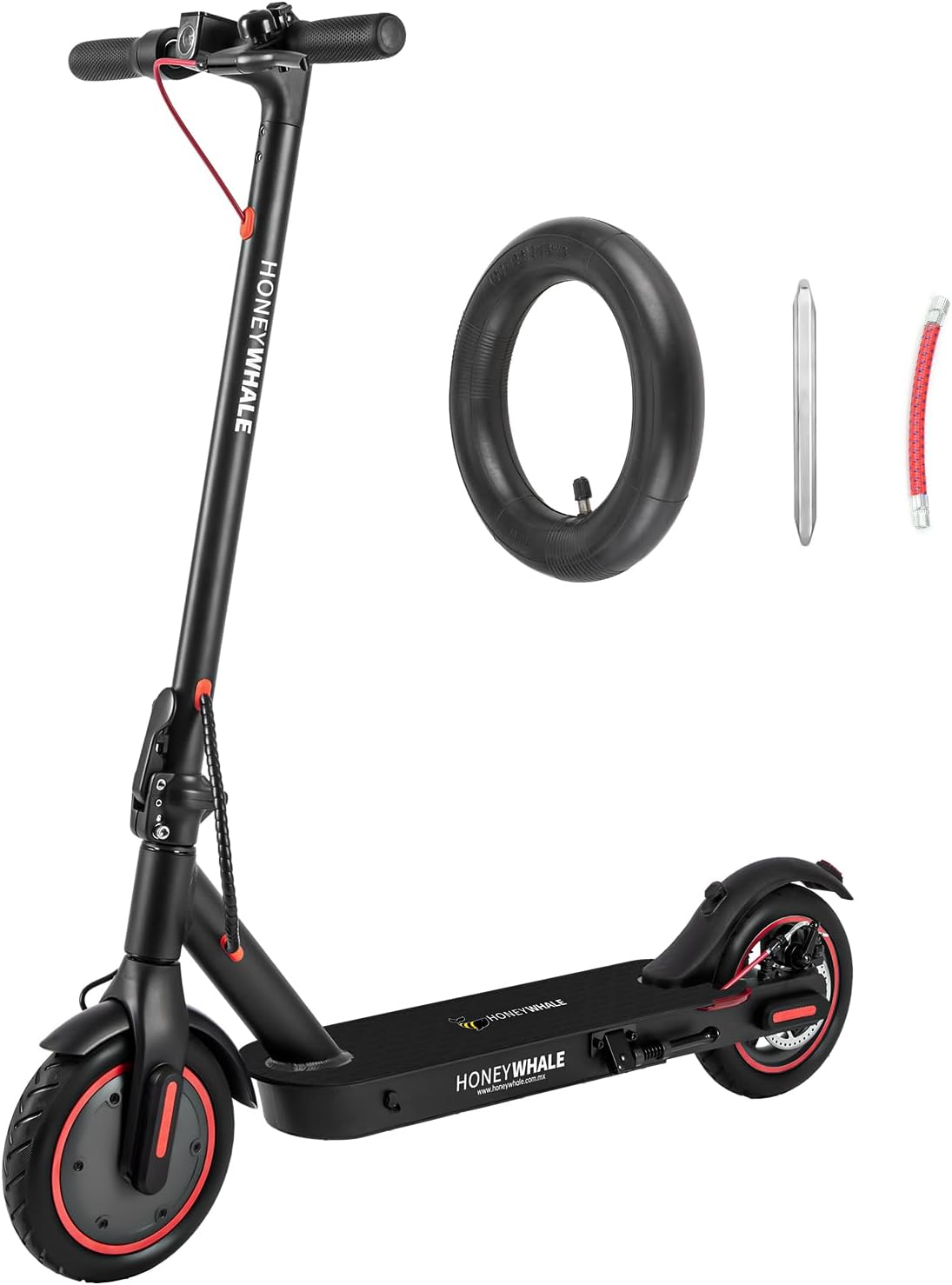 HONEYWHALE M2 Pro Scooter Eléctrico Plegable para Adultos, Motor de 500 W de Potencia Máxima, 22km con una Carga Completa, Velocidad Máxima 32km/h, Patin Eléctrico con App Control Bluetooth