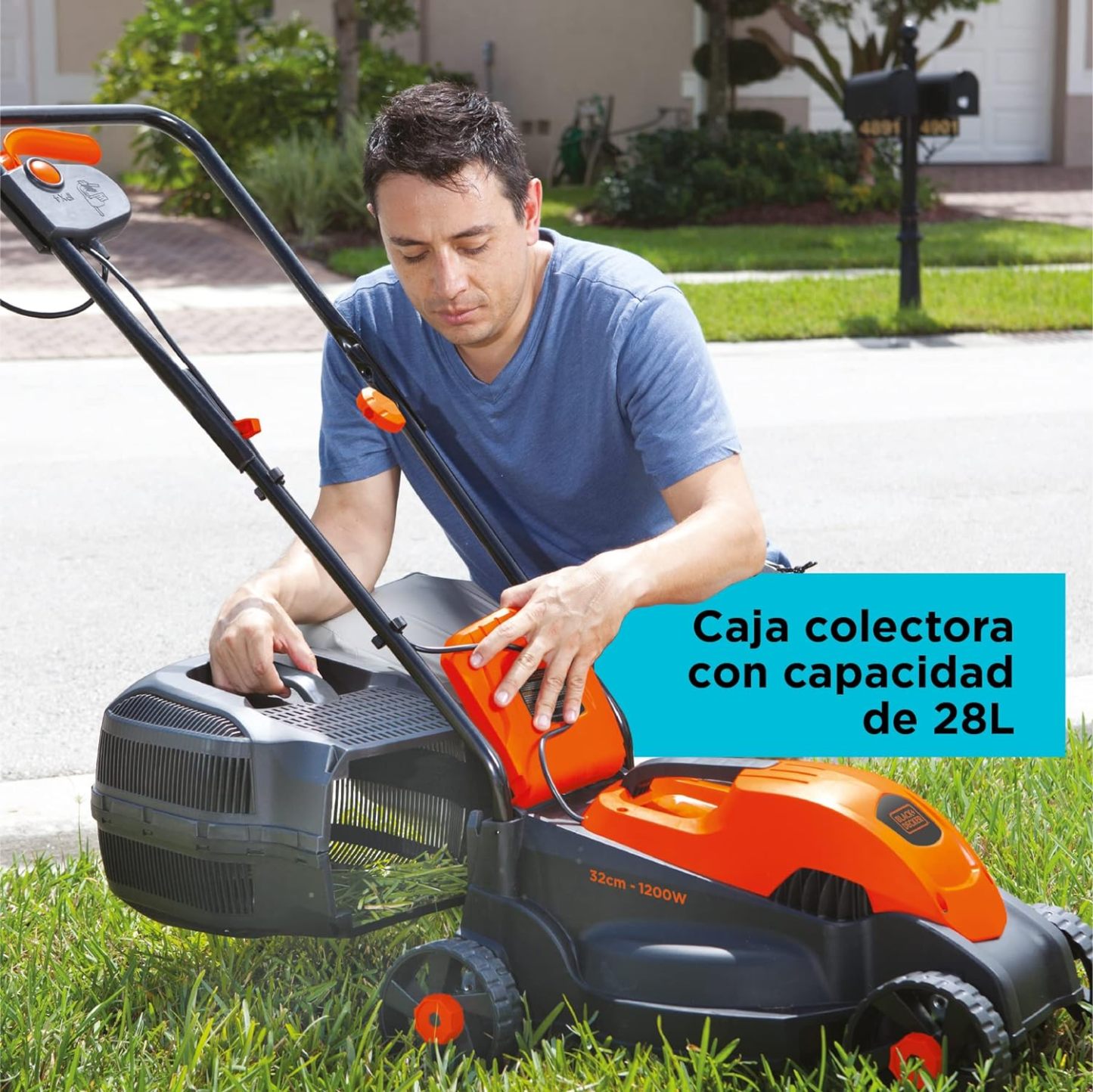 BLACK+DECKER Cortadora de Césped 1200W de 12,5" (32cm) de Ancho (GR1000-B3)