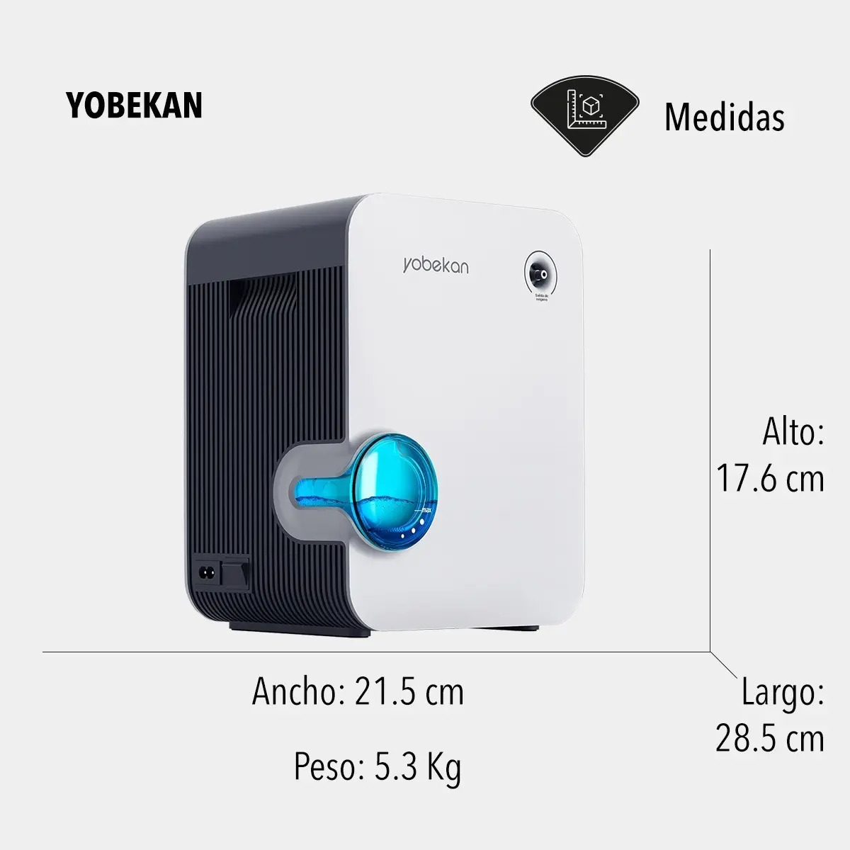 Concentrador De Oxigeno Portatil 7 Lts Yobekan