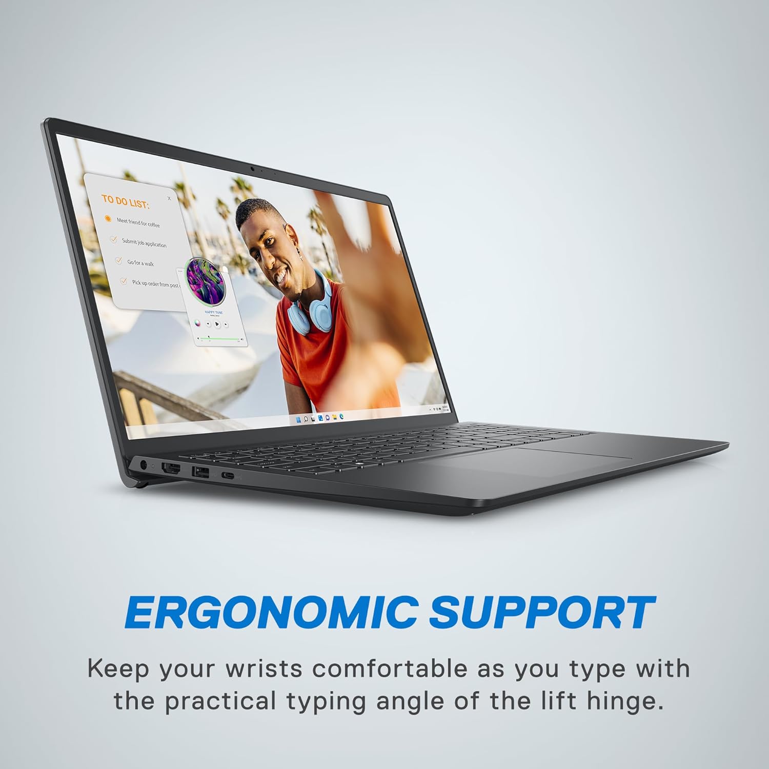 Dell Inspiron 15 3535 - visualización FHD de 15,6" (1920 x 1080), procesador AMD Ryzen 5 7520U, 8GB DDR4 RAM, 512GB SSD, AMD Radeon Graphics, Windows 11 Home, 6 meses de migración, negro carbón