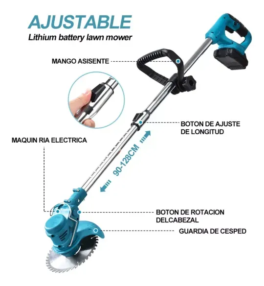 Desbrozadora Inalámbrica Electrica Podadora Cortadora Pasto