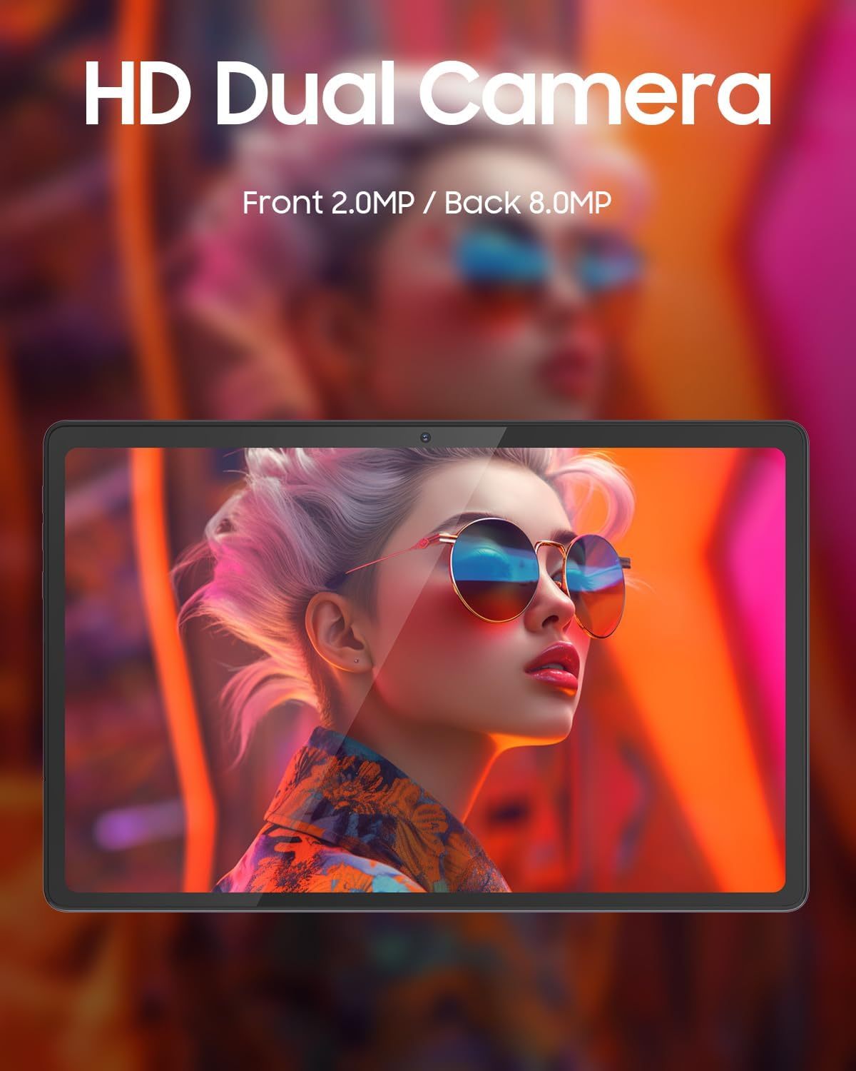 Tablet con teclado 2 en 1, Android 11, 10.1 pulgadas FHD, con teclado/mouse/funda/lápiz capacitivo/película templada, 64 GB+2 GB, Wi-Fi, cámara dual 8 MP, procesador quad core, batería 6,000 mAh, rosa