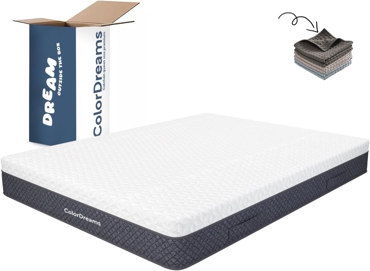 COLORDREAMS | Colchón en Caja Individual Memory – 100x190x23 cm - 6 Capas de Espuma de Alta Densidad – Manijas Reforzadas – Firmeza Justa – Hipoalergénico