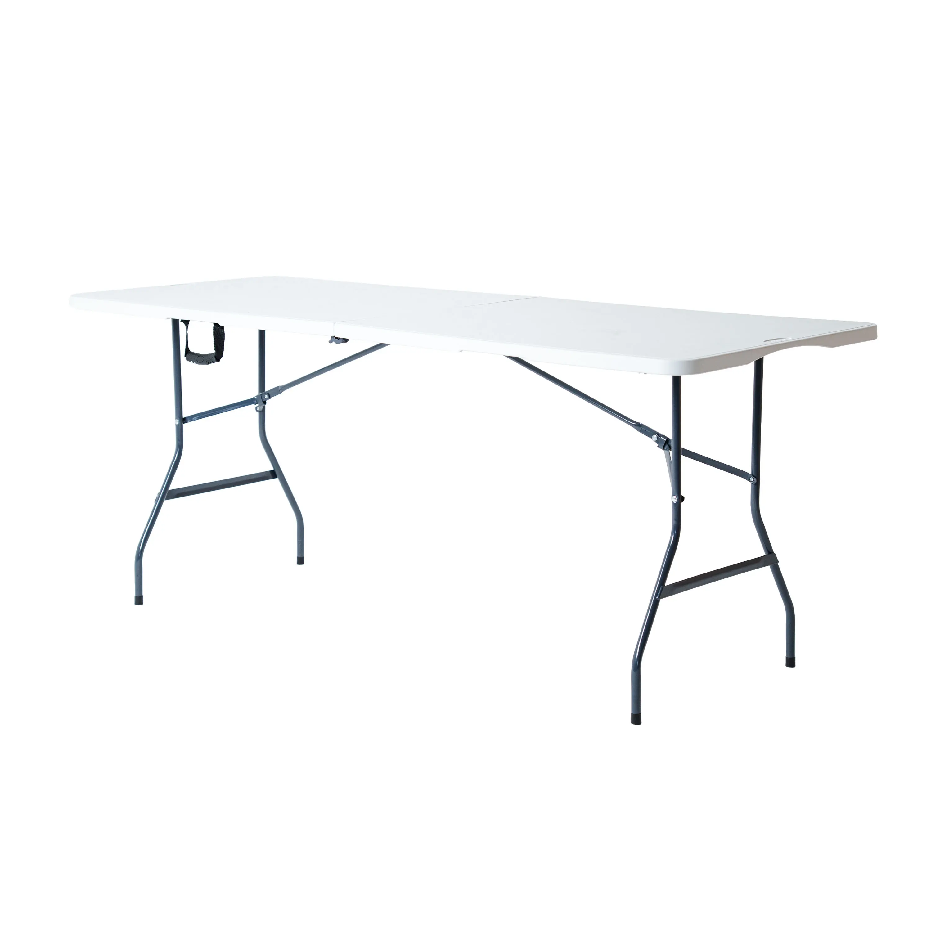 Paquete de 4 Mesas Plegables Blancas 180 cm para Eventos y Fiestas Cómodas y Prácticas