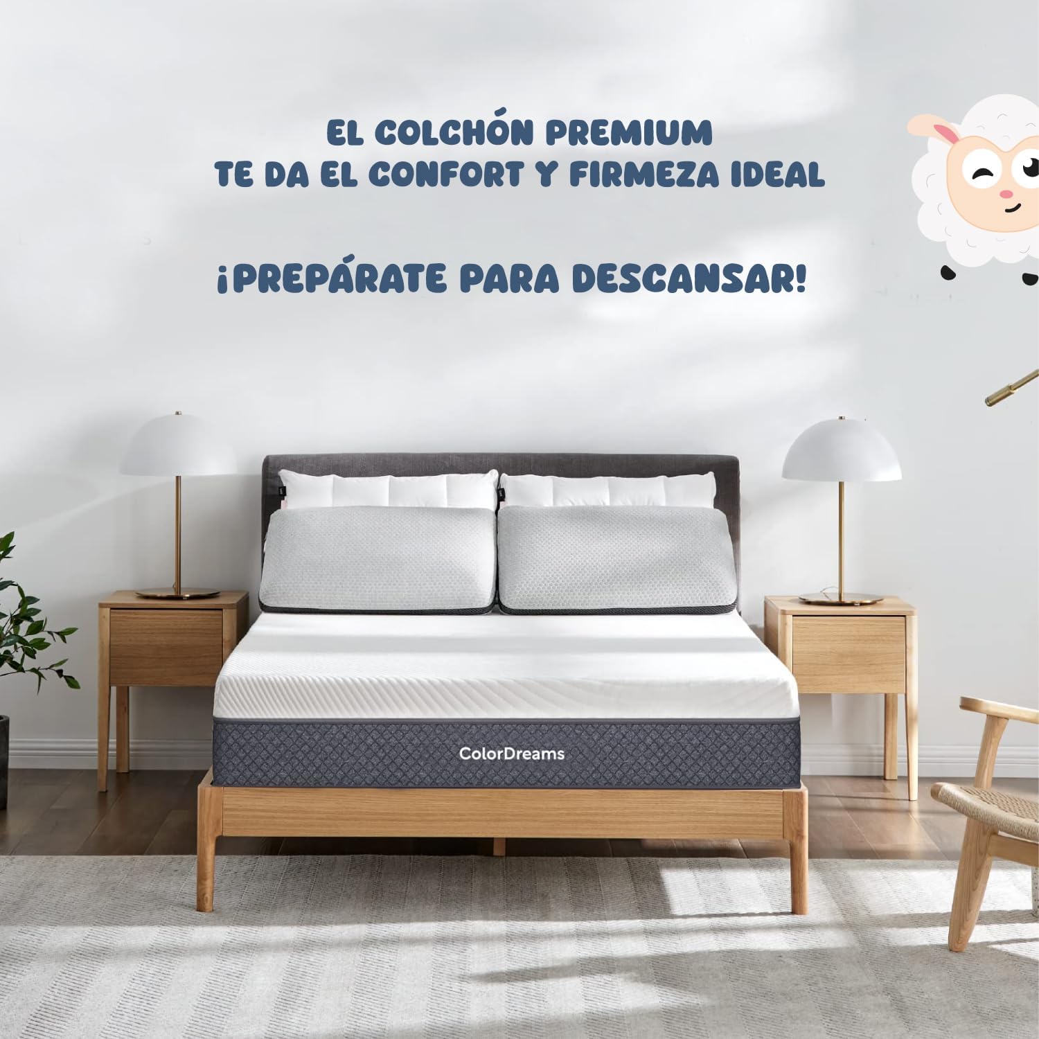 COLORDREAMS | Colchón en Caja Individual Memory – 100x190x23 cm - 6 Capas de Espuma de Alta Densidad – Manijas Reforzadas – Firmeza Justa – Hipoalergénico
