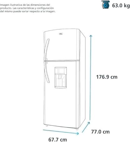 Refrigerador Automático 360 L Inoxidable Mabe - RME360FDMRX0