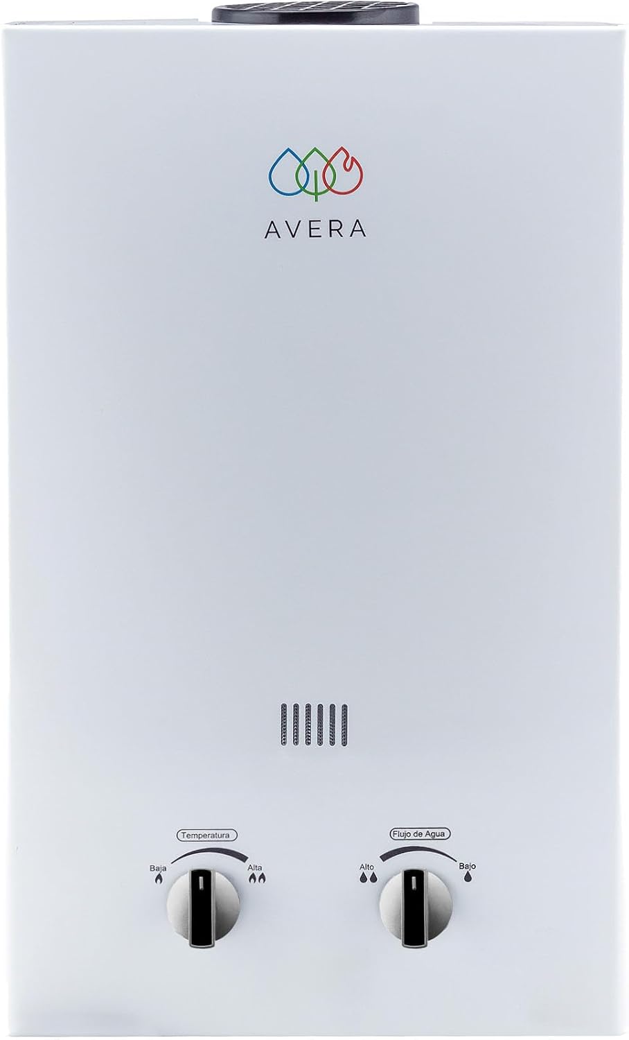 AVERA Calentador de Agua Instantaneo GAS LP, Boiler de Paso, Capacidad 6 Litros/Minuto, 1 Servicio, Facil Instalacion, Ahorro de Gas y Agua Caliente al Instante | C6L