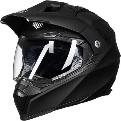 ILM - Casco deportivo doble para motocicleta, visor para el sol, casco para todoterreno, motocross, certificado por el DOT.